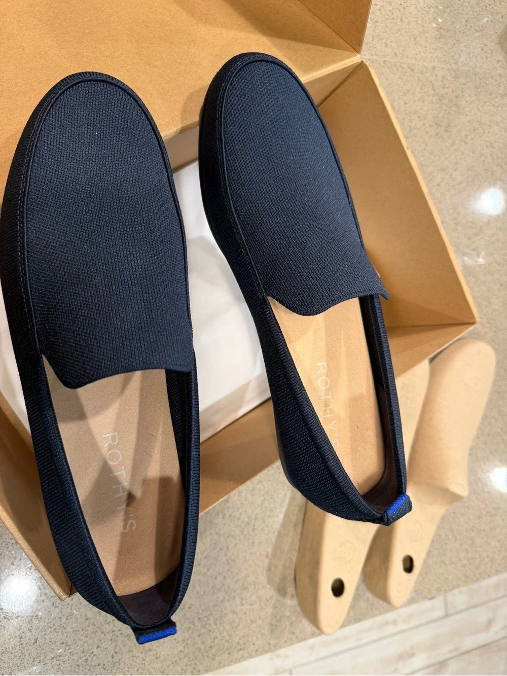 Rothy's Navy Knit Men's Slip-On Loafers